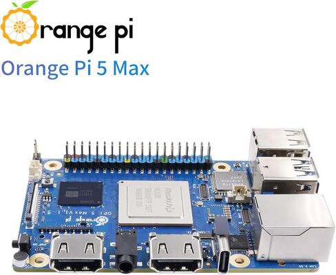 5 بحد أقصى 16 جيجابايت من ذاكرة الوصول العشوائي LPDDR5 Rockchip RK3588 لوحة تطوير، تردد 2.4 جيجا هرتز 8K فك تشفير الفيديو M.2 PCIE 2.5G LAN Wi-Fi 6E+BT 5.3/BLE Orange Pi 5 MAX كمبيوتر لوحي واحد (Pi 5 Max 16G) in Kuwait