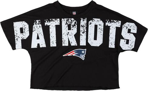 FOCO Women's NFL Team Logo Ladies Fashion Crop Top Shirt, Bottom Line, Medium in Saudi Arabia