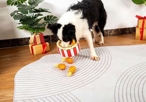 Dog Plush Fried Chicken Pizza Bucket: Dog Chicken Hide & Seek Toy, Dog Plush Toys, Dog Chew Toys, Dog Hide&Seek Toy in Saudi Arabia