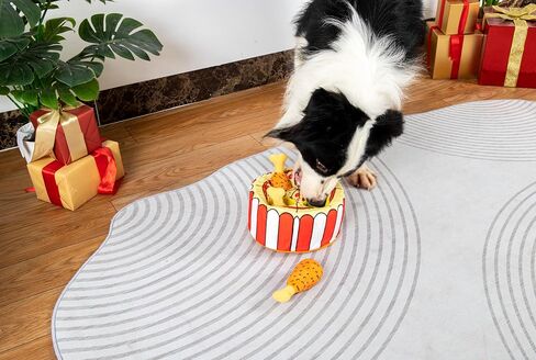 Dog Plush Fried Chicken Pizza Bucket: Dog Chicken Hide & Seek Toy, Dog Plush Toys, Dog Chew Toys, Dog Hide&Seek Toy in Saudi Arabia