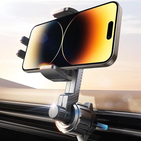 LISEN Vent Phone Mount for Car Phone Holder, Cell Phone Holder Car Accessories for Man Women Universal Phone Holders for Your Car Hands Free Phone Holder Car Mount for iPhone 15 14 13, Silver in Saudi Arabia