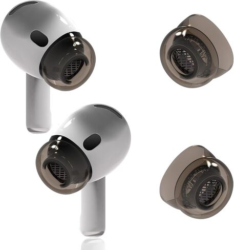 أطراف أذن بديلة لأجهزة Airpods 4/Airpods 3، مع فتحة لتقليل الضوضاء، مادة TPE غير قابلة للانزلاق، سدادات أذن بديلة غطاء ناعم لأجهزة Airpods 4 مع صندوق تخزين محمول (أبيض شفاف، M) in Kuwait