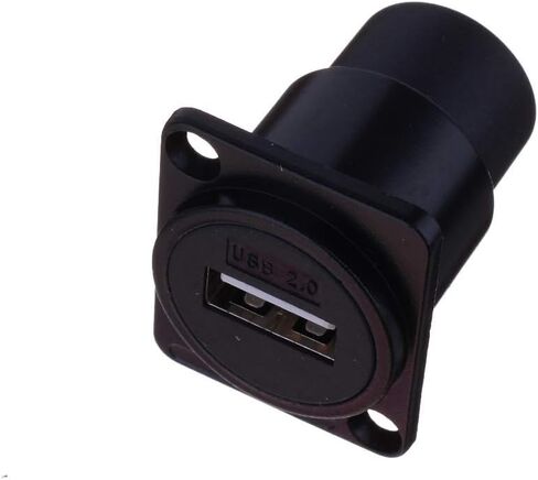 USB 2.0 Connector Dual USB Port Female Socket 86 Panel Mount Square Female to Female Converter Data Transfer Aviation Connectors for Audio Video Optoelectronic Network Industrial Equipment in Saudi Arabia