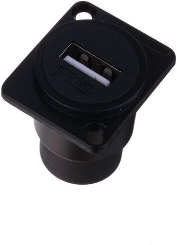 USB 2.0 Connector Dual USB Port Female Socket 86 Panel Mount Square Female to Female Converter Data Transfer Aviation Connectors for Audio Video Optoelectronic Network Industrial Equipment in Saudi Arabia
