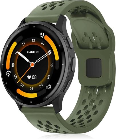 Breathable Bands Compatible with Garmin Venu 3 / Venu 2,Garmin Vivoactive 4 Watch Band, 22mm Silicone Watch Strap Soft Sport Replacement Wristband for Garmin Forerunner 745 / Forerunner 265 / 255 / 255 Music Smart Watch Women Men in Saudi Arabia