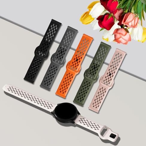 Breathable Bands Compatible with Garmin Venu 3 / Venu 2,Garmin Vivoactive 4 Watch Band, 22mm Silicone Watch Strap Soft Sport Replacement Wristband for Garmin Forerunner 745 / Forerunner 265 / 255 / 255 Music Smart Watch Women Men in Saudi Arabia