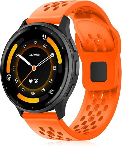 Breathable Bands Compatible with Garmin Venu 3 / Venu 2,Garmin Vivoactive 4 Watch Band, 22mm Silicone Watch Strap Soft Sport Replacement Wristband for Garmin Forerunner 745 / Forerunner 265 / 255 / 255 Music Smart Watch Women Men in Saudi Arabia