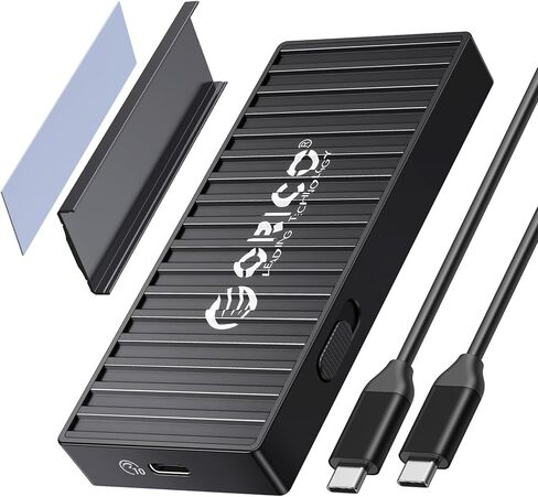 حاوية ORICO M.2 NVMe SSD، محول USB C 10 جيجابت في الثانية بدون أدوات، قارئ USB 3.2 M.2 NVMe، حافظة SSD خارجية متوافقة مع Thunderbolt 3، تدعم 4 تيرابايت 2230/2242/2260/2280 PCIe M-Key SSDs-9610-C3- بك in Saudi Arabia