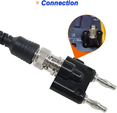 BNC Male to Dual Banana Male Plug & BNC Female to Dual Banana Male Plug, Binding Posts RF Coaxial Adapter BNC to Banana Coax Jack Connector (4 Pack) in Kuwait