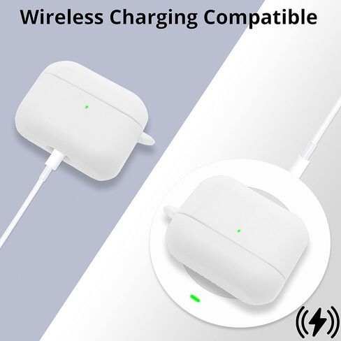 AirStand - غطاء حافظة AirPods Pro مع حامل هاتف غير مرئي، متوافق مع AirPods Pro 1/2nd Generation، جراب مقاوم للصدمات مصنوع من مادة TPU&PC مع حلقة مفاتيح، تصميم حاصل على براءة اختراع (فضي) in Kuwait