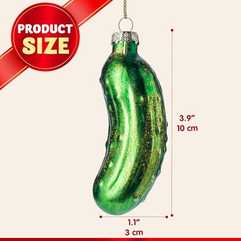 Joiedomi Christmas Avocado Glass Ornament, Xmas Glass Blown Food Ornament Presents for Christmas Tree Decoration, Food Ornament for Xmas Gift Party Favor Party Supplies Indoor Decoration in Kuwait
