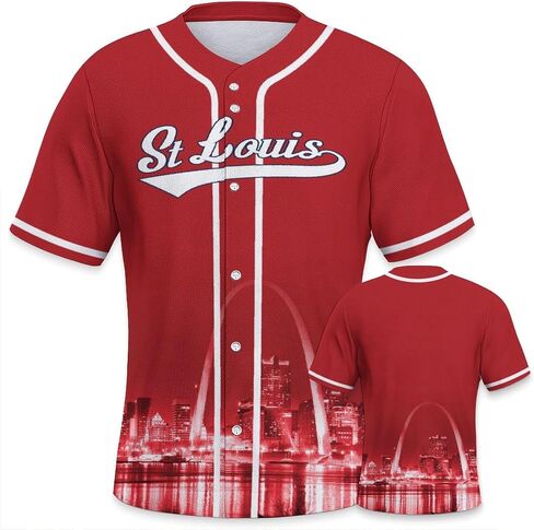 Baseball City Night Skyline Jersey Shirt Printing Apparel for Men Fans Gifts M in Saudi Arabia