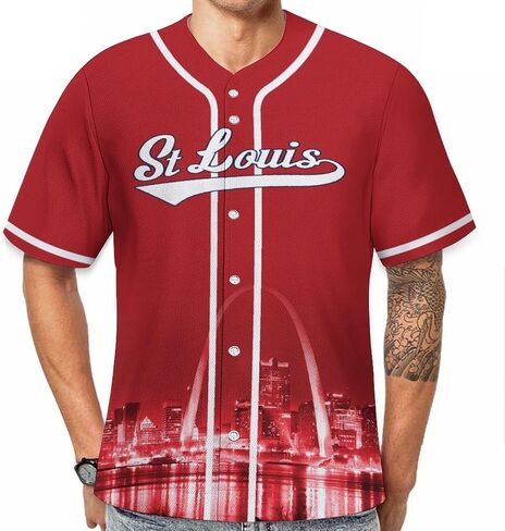 Baseball City Night Skyline Jersey Shirt Printing Apparel for Men Fans Gifts M in Saudi Arabia