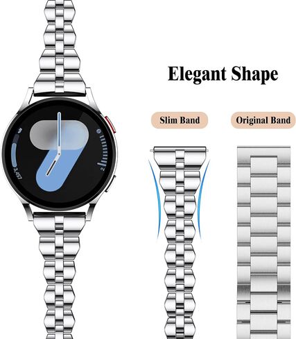 سوار ساعة GELISHI 20 مم متوافق مع ساعة Galaxy Watch 7 6 5 4 حزام 40 مم 44 مم للنساء، سوار معدني نحيف من الفولاذ المقاوم للصدأ حزام سريع الفك لساعة Galaxy Watch 6 الكلاسيكية 43 مم 47 مم/ساعة 4 كلاسيكية 42 مم 46 مم in Kuwait
