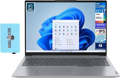 Lenovo ThinkBook 16 G6 Business Laptop 16.0" IPS WUXGA (Intel i7-1355U, 32GB DDR5, 1TB SSD, Intel Iris Xe, Backlit KYB, Fingerprint, Thunderbolt 4, Win 11 Pro) w/DKZ Hub USB Port Expander in Saudi Arabia