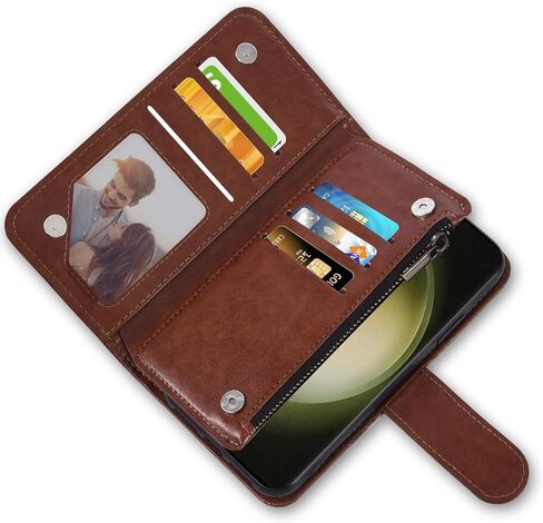 حافظة هاتف Asuwish لهاتف Samsung Galaxy S23 Ultra 5G مع واقي شاشة من الزجاج المقسى وحامل بطاقات جلدي قابل للطي وإكسسوارات الخلايا S23Ultra 23S S 23 23Ultra 6.8 بوصة للنساء والرجال بني in Saudi Arabia