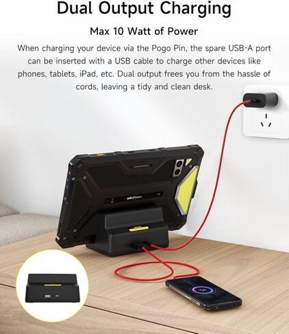 Ulefone Armor Pad 4 Ultra 10W قاعدة شحن مكتبية لـ Armor Pad 4 تابلت حراري متين Android 14 10W قاعدة شحن مكتبية لـ Armor Pad 4 Ultra Rugged Tablet in Kuwait