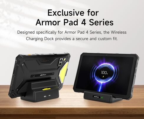 Ulefone Armor Pad 4 Ultra 10W قاعدة شحن مكتبية لـ Armor Pad 4 تابلت حراري متين Android 14 10W قاعدة شحن مكتبية لـ Armor Pad 4 Ultra Rugged Tablet in Kuwait
