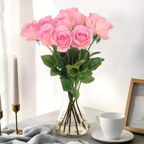 Dahlia Artificial Flowers, 3 Pcs 24in Large Fall Fake Flowers with Long Stem Realistic Touch Floral for Home Vase Bridal Wedding Party Arrangements Bouquets Centerpieces Table DIY Decor Orange in Saudi Arabia