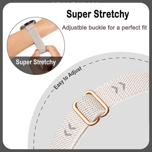 3 Pack Slim Stretchy Watch Bands Compatible with 18mm Garmin Vivoactive 4s/ Venu 3s/ Venu 2s/ Vivomove 3s /Forerunner 255S /Forerunner 265S, Loop Thin Nylon Elastic Fabric Strap for Women Men in Saudi Arabia