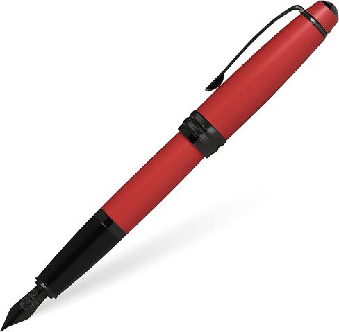 Cross Bailey Matte Black Lacquer Fountain Pen with Polished Black PVD appointments, Medium Nib in Saudi Arabia