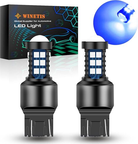 7443 W21-5W LED Bulbs Pink/Purple LED DRL Turn Signal Light 7440 7441 7444 T20 W21W LED Daytime Running Parking Reverse Light 3030 30SMD Super Bright with Low Consumption, Pack of 2 in Saudi Arabia
