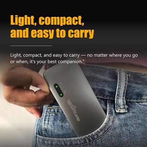 Mobile Hotspot Device for Global Travel 4G Pocket Router WiFi Dongle Car Hotspot WiFi Laptop Hotspot No Roaming Charges No Physical Card No Contracts 150 Countries 100GB for US in 365days in Saudi Arabia