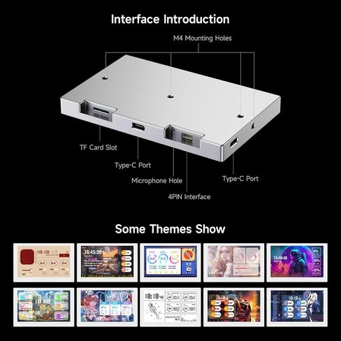 شاشة Waveshare USB مقاس 8.8 بوصة، دقة 1920 × 480، شاشة ثانوية لجهاز الكمبيوتر / شاشة RGB محيطة لسطح المكتب، لوحة IPS، مع وظيفة تحليل طيف الموسيقى، واجهة من النوع C، حافظة معدنية CNC، فضي in Saudi Arabia