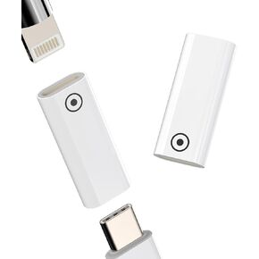 Pen Charging Dongle(2 Pack) Compatible for Apple Pencil 1st Generation Charger Adapter USB C Female to Lightning Female Accessories Ipencil Type C Connector Thunderbolt 3 4 Cable Converter Accessory