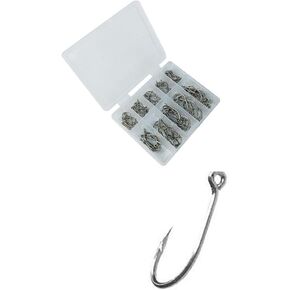 TOASIS Fishing Small Barbed Hook Set 100pcs 10 Sizes