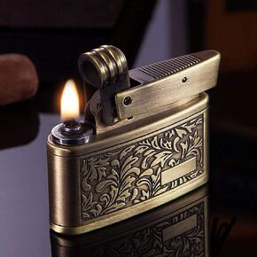 Lighters, Easily Adjustable Flame valves, Windproof lighters Vintage lighters Antique Soft Flame Kerosene lighters, Folding lighters, Outdoor, Camping, Gifts for Men (Free of Butane Gas)