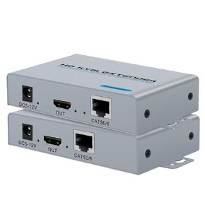 HDMI KVM USB Extender Over Single CAT 5E/6/7 Cable 1080P HDMI Transmitter Receiver 100m RJ45 Network HDMI KVM Extender with 2 USB Out for PC DVD HDTV