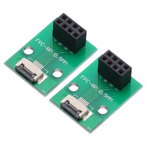 MECCANIXITY 2pcs FFC FPC Connector Board 60 Pins 0.5mm Socket to 2.54mm Double Row Female Header Strip Adapter, PCB Converter Board for LCD TVs/Digital Cameras/Laptops