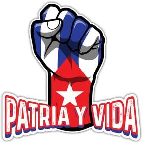 Patria y Vida Cuba Cuban Pride Vinyl Sticker - Large - 11"