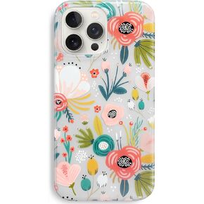 J.west Compatible with iPhone 16 Pro Case,Luxury Sparkle Translucent Clear Vintage Leopard Print Soft Silicone Cover for Girls Women Protective Phone Case for iPhone 16 Pro 6.3 inch Cheetah