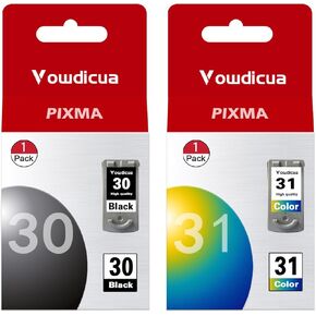 PG-30 CL-31 Ink Cartridges 2-Pack High Capacity Compatible for Canon PIXMA iP2600 iP1800 MX310 MX300 MP210 MP470 MP140 MP190 Printer (Black, Color)