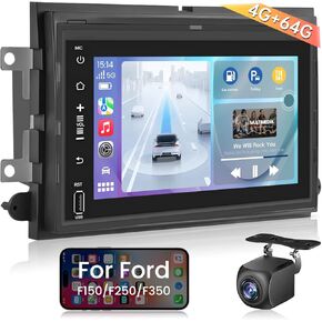 [𝟖𝐜𝐨𝐫𝐞 𝟒+𝟔𝟒𝐆𝐁] ستيريو راديو السيارة Android 13 لسيارة Ford F150 2004-2008 F250/F350: ترقية 5GWiFi 7 بوصة 1280 * 800 HD شاشة تعمل باللمس مع Carplay اللاسلكي Android Auto