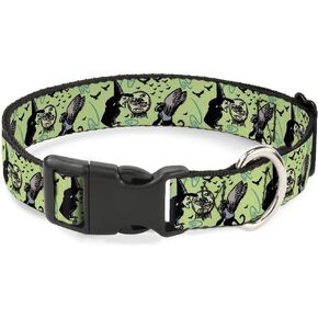 Movies Pet Collar, Dog Collar Plastic Buckle, The Wizard of Oz Wicked Witch of The West and Flying Monkeys, 15 to 24 Inches 1.0 Inch Wide