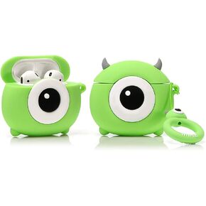 TEMTOOE Silicone Case Compatible for Apple Airpods 1&2 Lightweight Cover[Cartoon Pattern][Designed for Kids Girl and Boys](Mike)