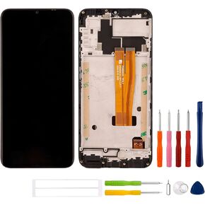 OLED LCD Display Compatible with Oukitel C36 [6.56"] (Black with Frame) Touch Screen Digitizer Assembly Replacement + Tools