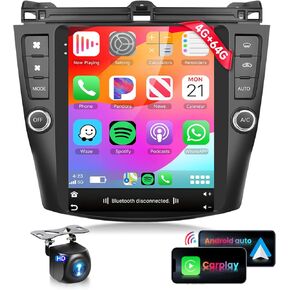 8Core 4G 64G Radio for Honda Accord 2003 2004 2005 2006 2007 Car Stereo,podofo 9.7 Inch Vertical Touchscreen 5.1 Bluetooth AI Voice DSP 32EQ MirrorLink Network Radio WiFi GPS FM/RDS Backup Camera