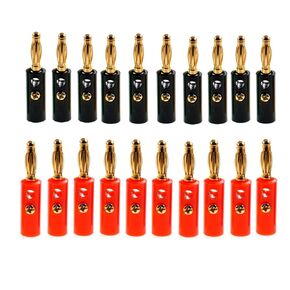 20Pcs Banana Speaker Wire Cable Screw Plugs Connectors 4mm