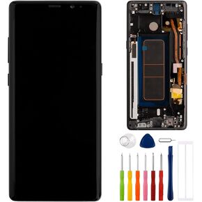 Support Fingerprint Little Size OLED Digital Display Compatible with Samsung Galaxy Note 8 SM-N950F SM-N950U SM-N9500 6.3" LCD Display Touch Screen Assembly with Tools（with Frame）