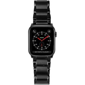 CASETiFY Link Bracelet Watch Band [Premium Stainless Steel] Compatible with Apple Watch Series 1-9, SE, Ultra - 38mm/40mm/41mm/42mm/44mm/45mm/49mm - Black/Silver