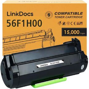 56F1H00 High Yield Toner Cartridge Replacement for Lexmark 56F1H00 56F1000 Work for Lexmark MS321 MS421 MS521 MS621 MS622 MX321 MX421 MX521 MX522 MX622 Laser Printer 15000 Pages 1 Pack
