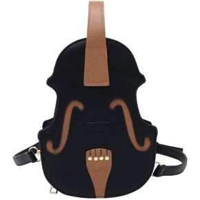 Violin style fashion backpack, PU leather bag, women's crossbody bag, personality handbag for young lady