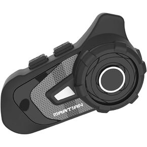 Martian Motocycle Helmet Bluetooth Headset Wireless IP67 Waterproof Moto Biking & Skiiing/BT-S2 /1000M Intercom/2 in 1 Microphone/2 Riders Intercom/