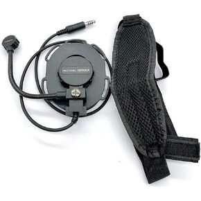 WODASEN Tactical Headset Adjustable with Mic Single Side (Black)