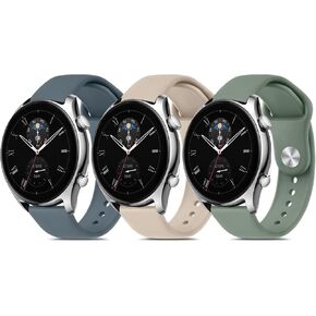 Vanjua Band for Amazfit Bip 5 Bands, Amazfit GTR 4 / GTR 3 Pro / GTR 3 / GTR 2e / GTR 2 / GTR 47mm Smart Watch, 22mm Quick Release Soft Silicone Replacement Wristband Sport Strap Compatible with Amazfit Bip 5 Band / Amazfit GTR 4 Bands Men Women