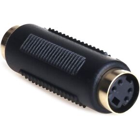 NANYI S-Video Female to Female Mini Din 4 PIN Composite Cable Adapter, Gender Change Coupler Extension Connector Adapter for DVD DSS HDTV (S-Video-F-F-1Pack)